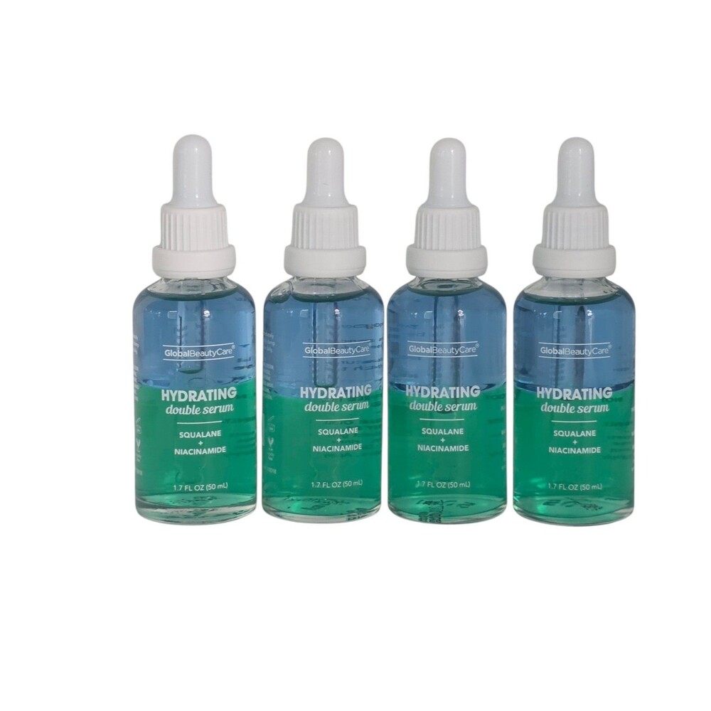 Global Beauty Care Hydrating Double Serum  Squalane + Niacinamide 1.7 Fl.oz~ 4pk